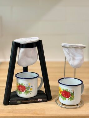 Brazilian Souvenir Coffee Filter Mini Mugs  (2 Sets) from Minas Gerais